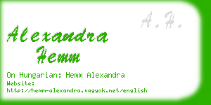 alexandra hemm business card